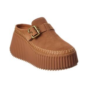 Chloé Nama Suede Wedge Mule